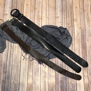 Lot of 3 Vintage and H&M waist belts